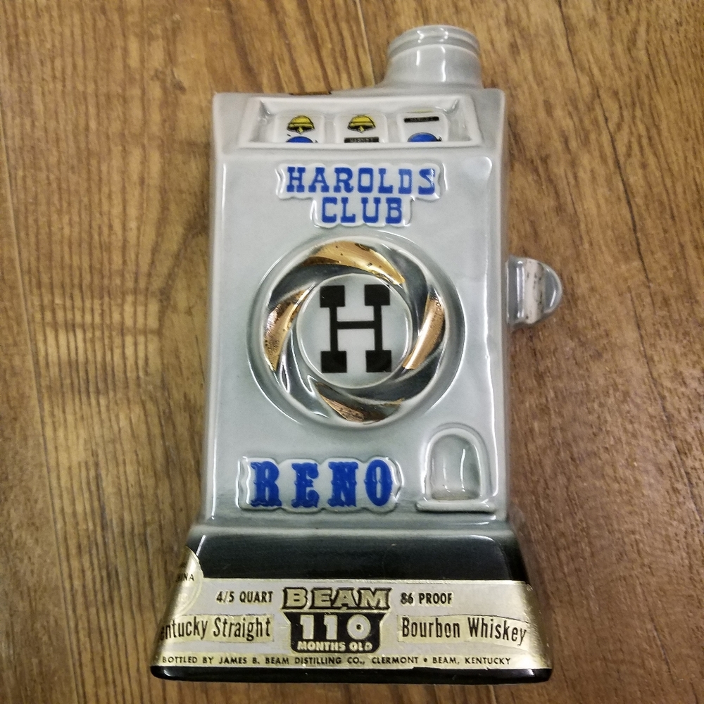 Vtg 1968 Jim Beam Decanter Bottle decor Reno Nevada